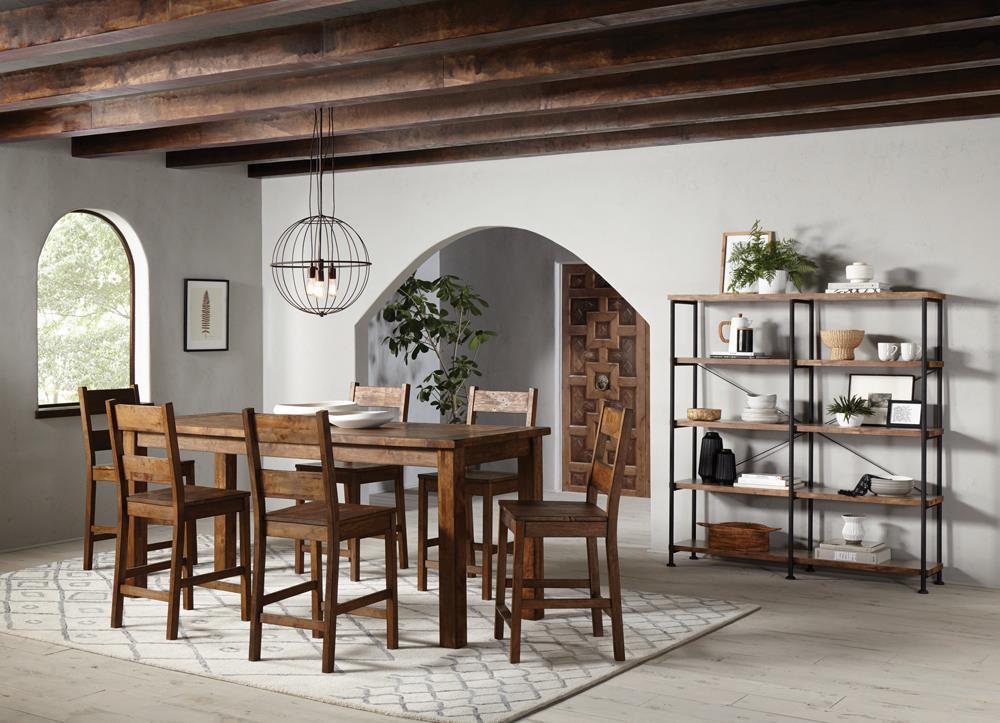 Analiese 4-shelf Open Bookcase Antique Nutmeg - Ideal Furniture (Fresno,CA)