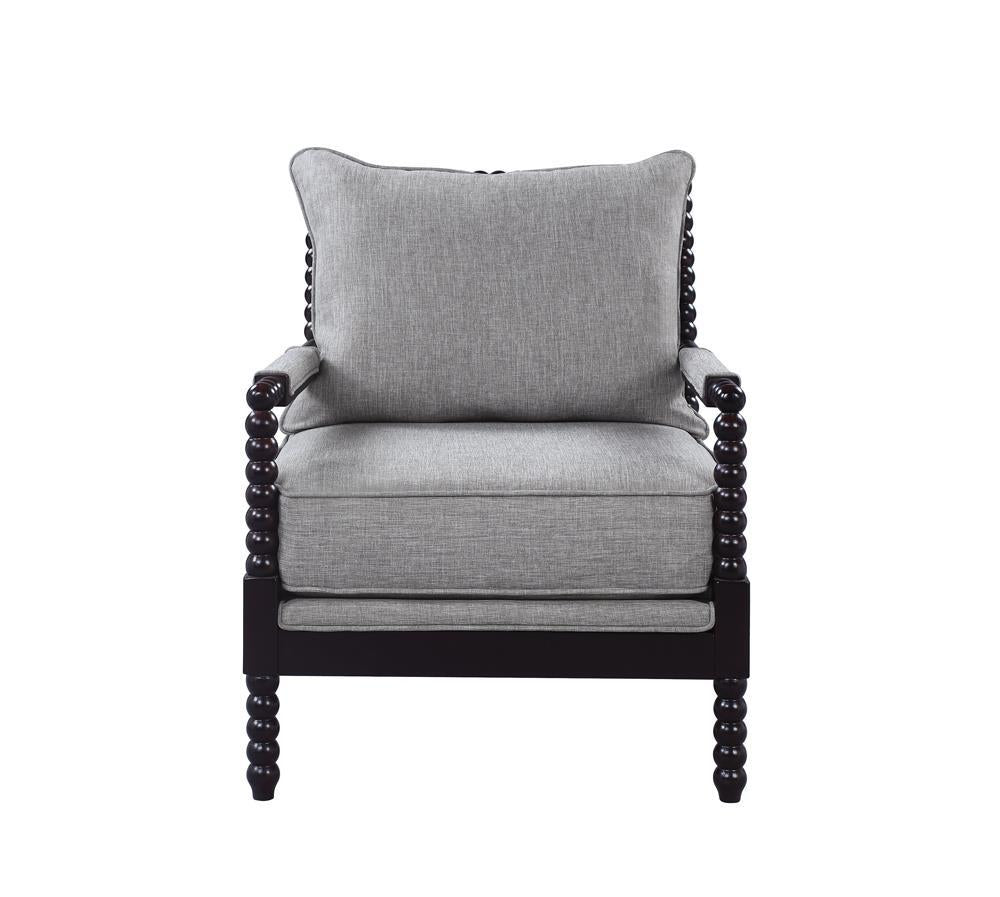 Blanchett Cushion Back Accent Chair Grey and Black - Ideal Furniture (Fresno,CA)