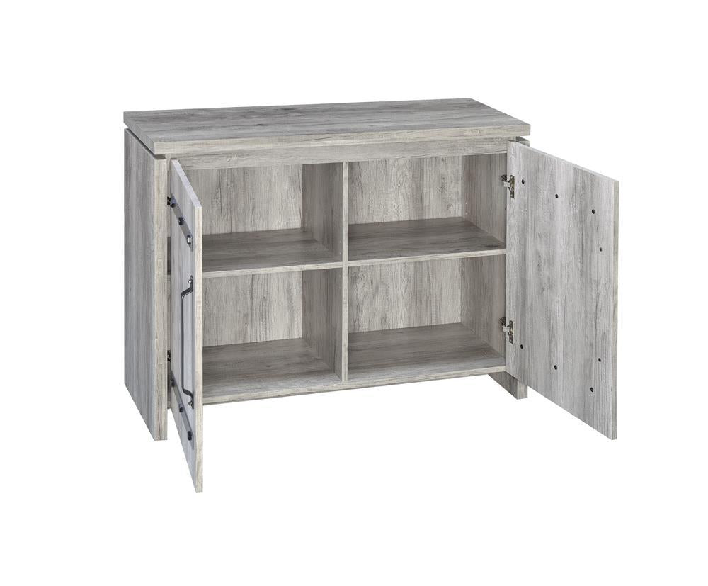 Enoch 2-door Accent Cabinet Grey Driftwood - Ideal Furniture (Fresno,CA)