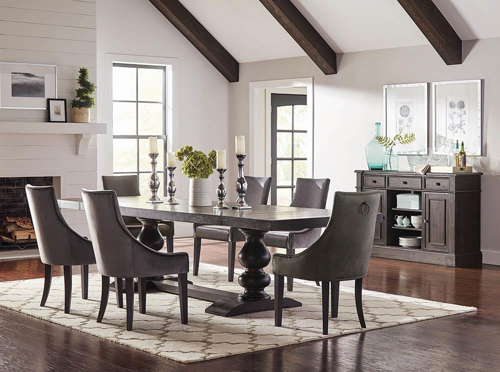 Phelps Rectangular Dining Table Antique Noir - Ideal Furniture (Fresno,CA)
