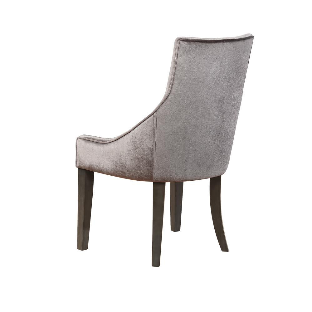 Phelps Upholstered Demi Wing Chairs Grey (Set of 2) - Ideal Furniture (Fresno,CA)
