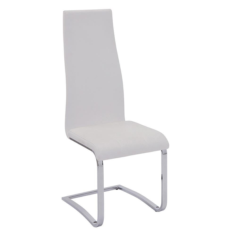 Montclair High Back Dining Chairs Black and Chrome (Set of 4) - Ideal Furniture (Fresno,CA)