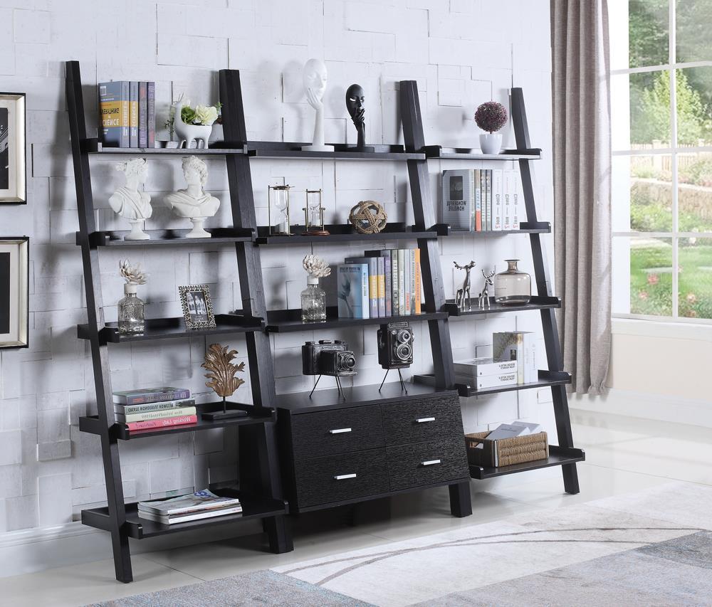 Colella 4-drawer Storage Bookcase Cappuccino - Ideal Furniture (Fresno,CA)