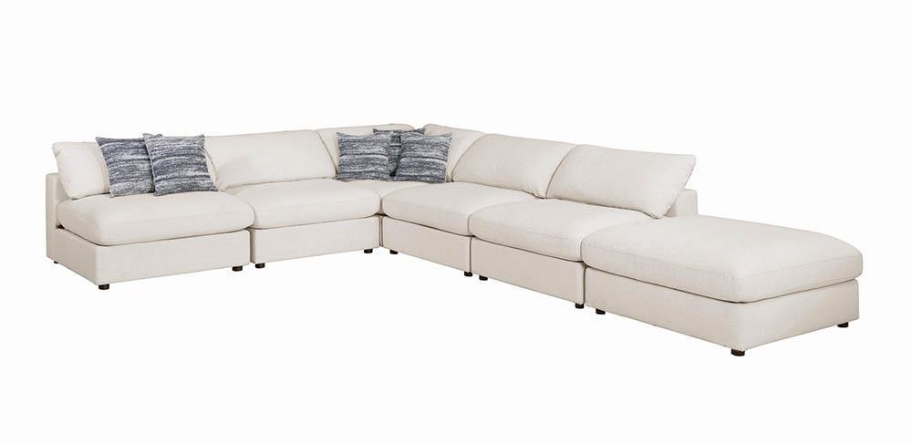 Serene Upholstered Rectangular Ottoman Beige - Ideal Furniture (Fresno,CA)