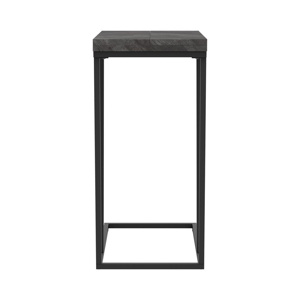 Carly Expandable Chevron Rectangular Accent Table Grey - Ideal Furniture (Fresno,CA)
