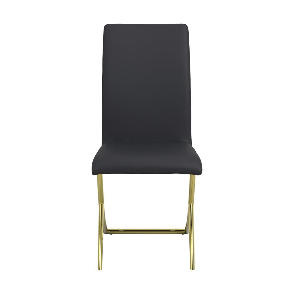 Carmelia Upholstered Side Chairs Black (Set of 4) - Ideal Furniture (Fresno,CA)
