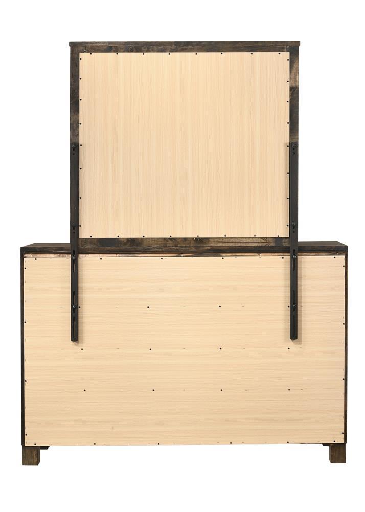 Woodmont Rectangle Dresser Mirror Rustic Golden Brown - Ideal Furniture (Fresno,CA)