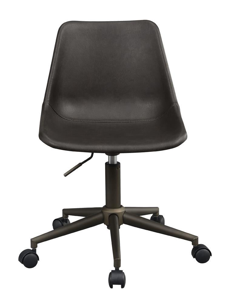 Carnell Adjustable Height Office Chair with Casters Brown and Rustic Taupe - Ideal Furniture (Fresno,CA)