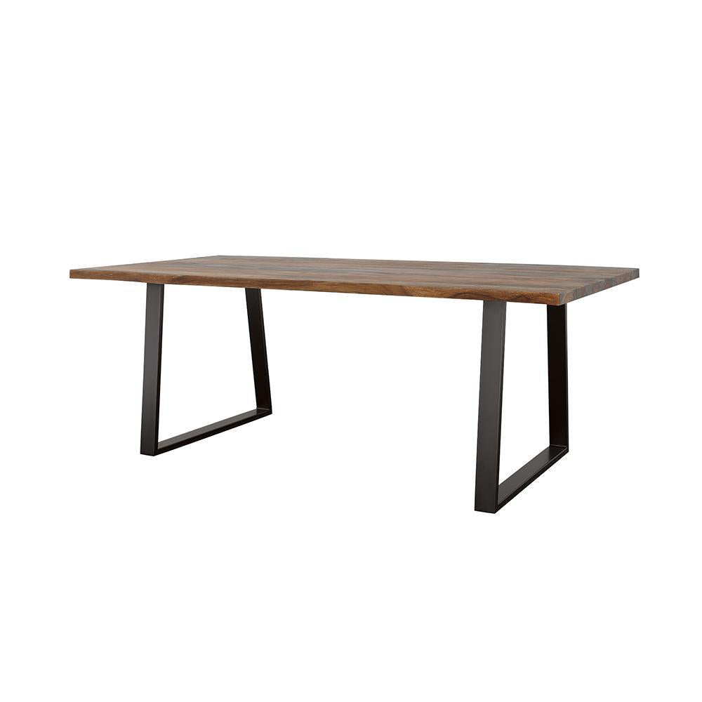 Ditman Live Edge Dining Table Grey Sheesham and Black - Ideal Furniture (Fresno,CA)