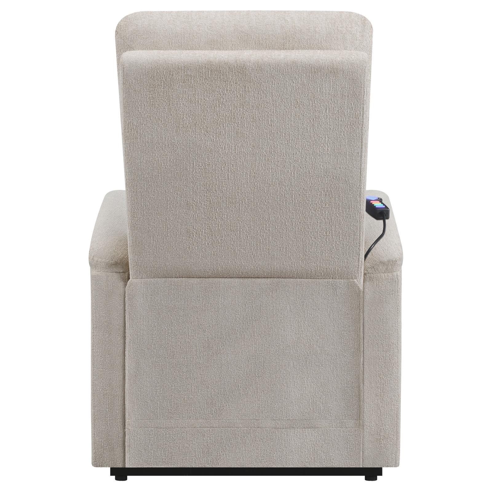 Henrietta Power Lift Recliner with Storage Pocket Beige - Ideal Furniture (Fresno,CA)