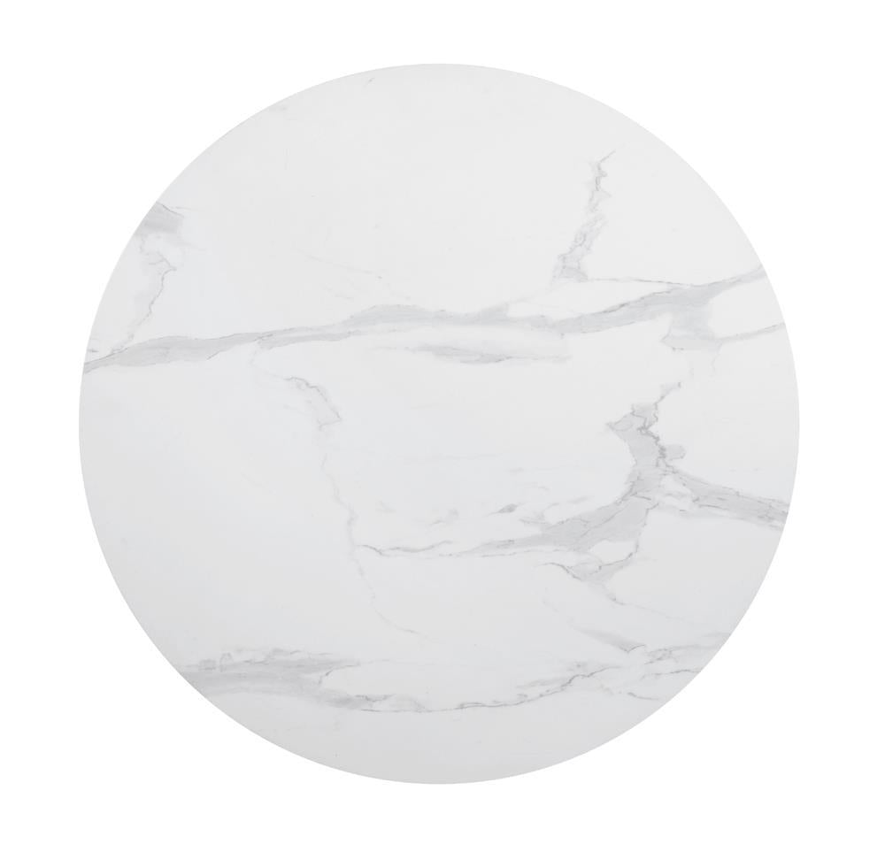 Arkell 40-inch Round Pedestal Dining Table White - Ideal Furniture (Fresno,CA)