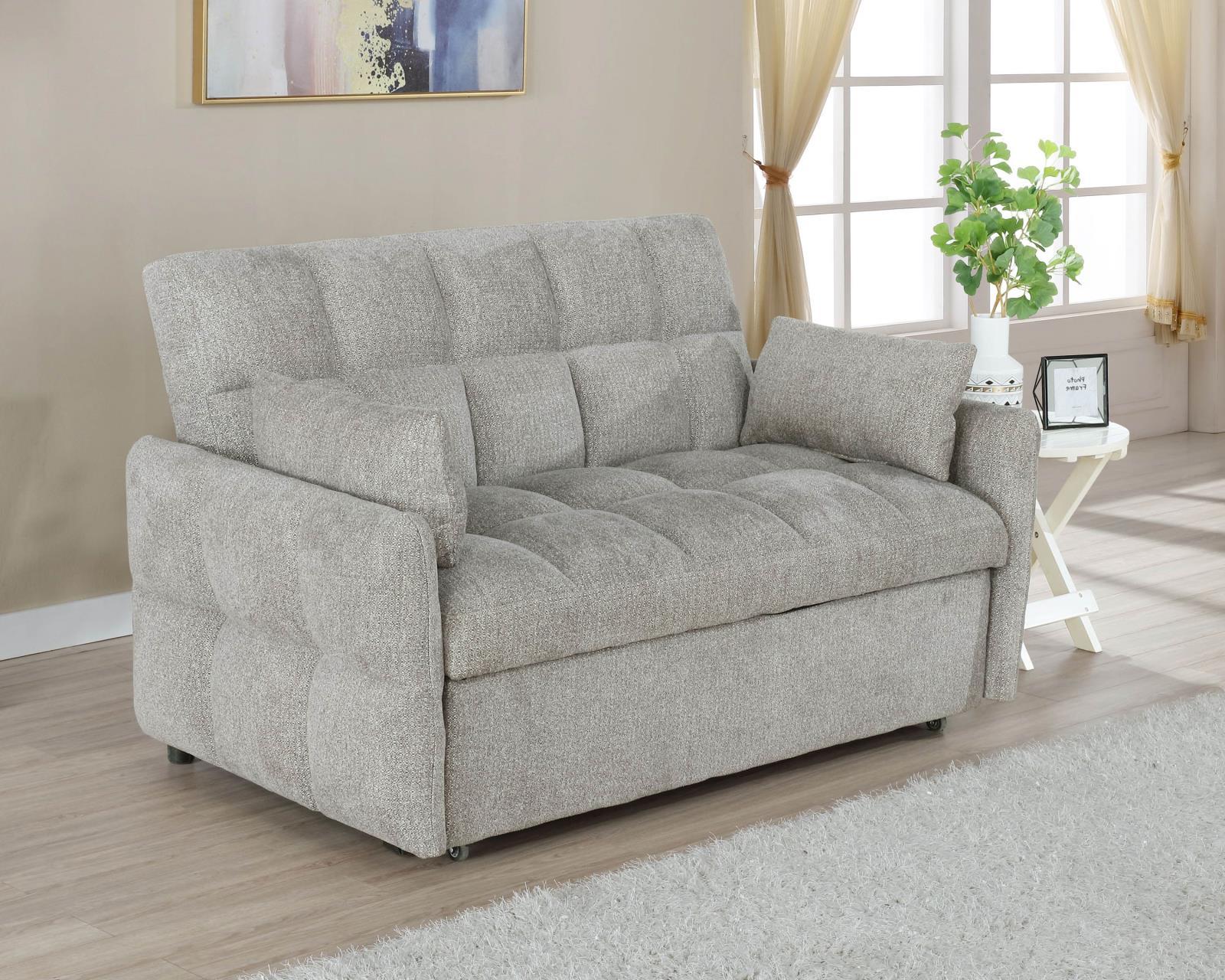 Cotswold Tufted Cushion Sleeper Sofa Bed Light Grey & Dark Grey - Ideal Furniture (Fresno,CA)