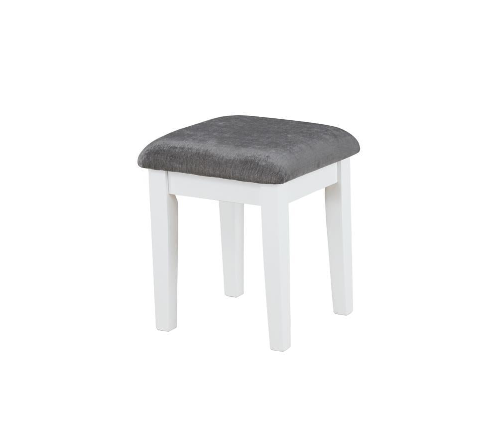 Elijah Vanity Set with LED Lights White and Dark Grey - Ideal Furniture (Fresno,CA)