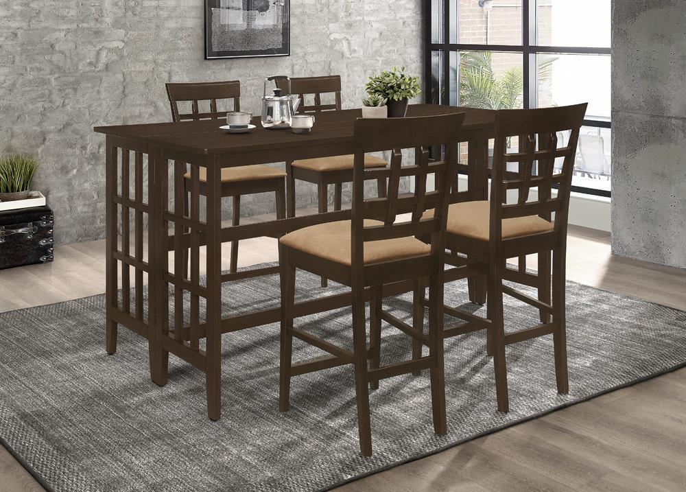 Gabriel Upholstered Counter Height Stools Cappuccino and Beige (Set of 2) - Ideal Furniture (Fresno,CA)