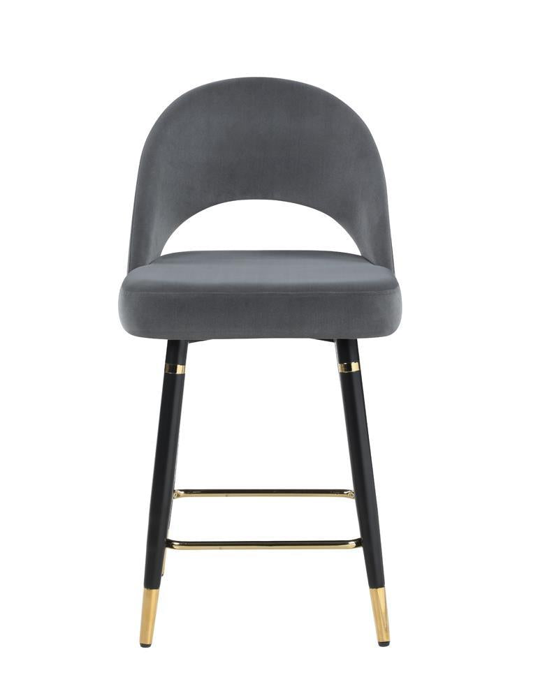 Lindsey Arched Back Upholstered Counter Height Stools Grey (Set of 2) - Ideal Furniture (Fresno,CA)