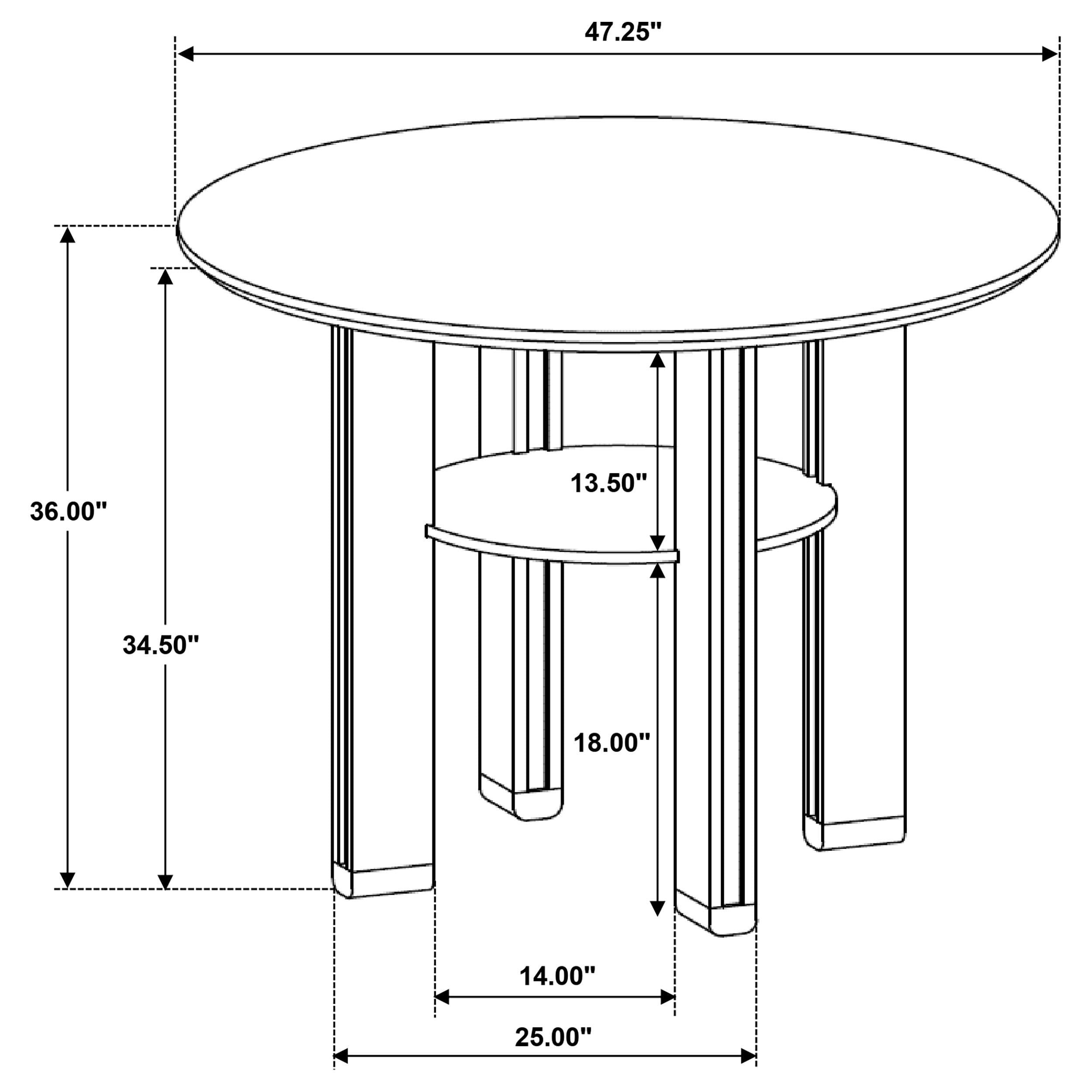 Ottowa Counter Height Dining Table - Ideal Furniture (Fresno,CA)