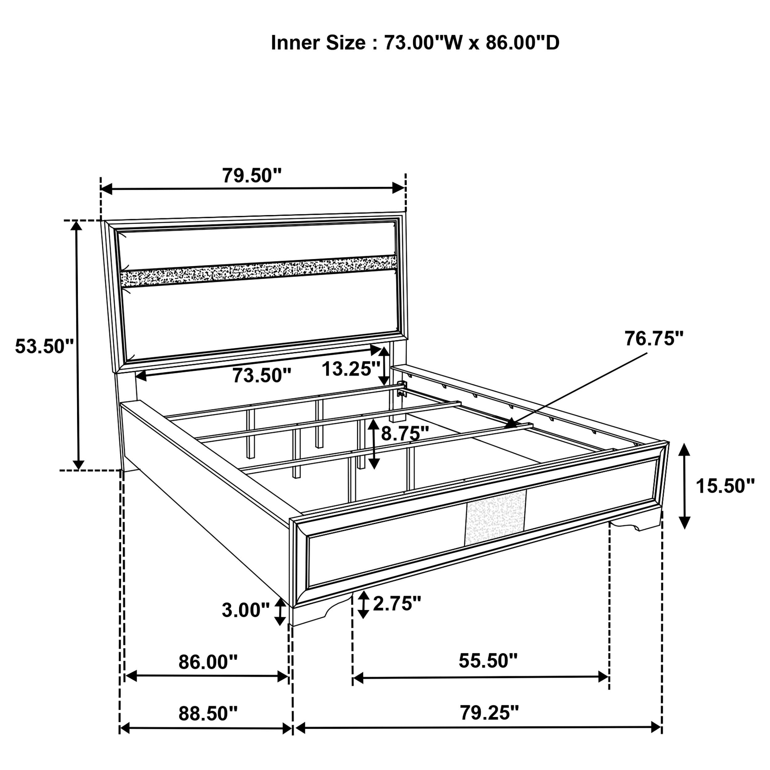 Miranda Panel Bed - Ideal Furniture (Fresno,CA)