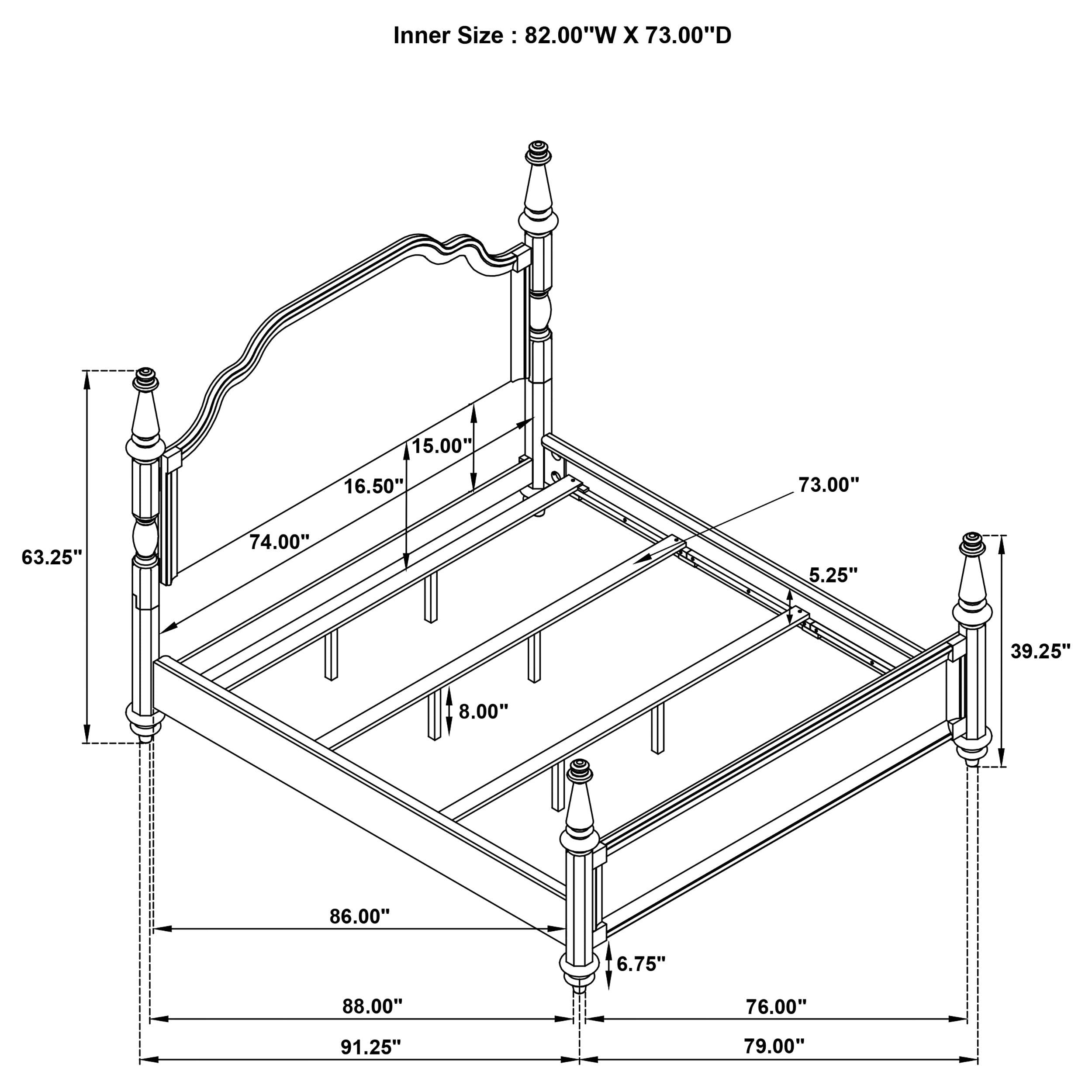 Andover Four-Poster Panel Bed - Ideal Furniture (Fresno,CA)