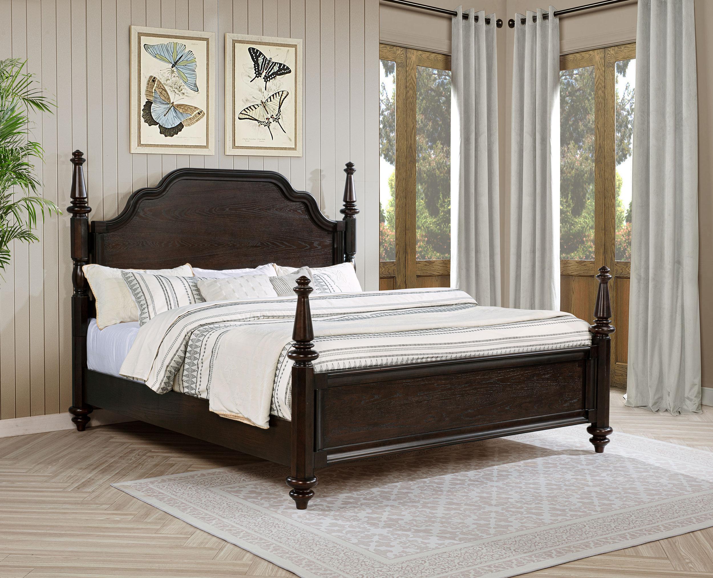 Andover Four-Poster Panel Bed - Ideal Furniture (Fresno,CA)