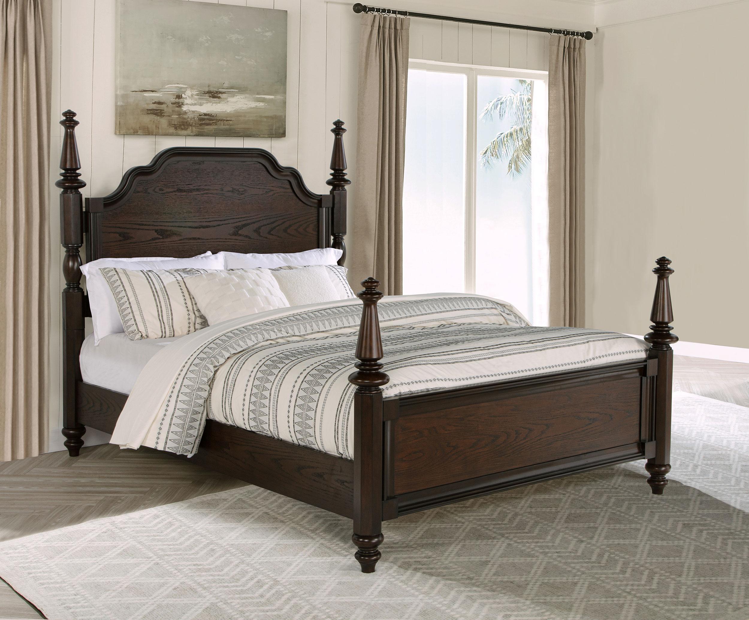 Andover Four-Poster Panel Bed - Ideal Furniture (Fresno,CA)