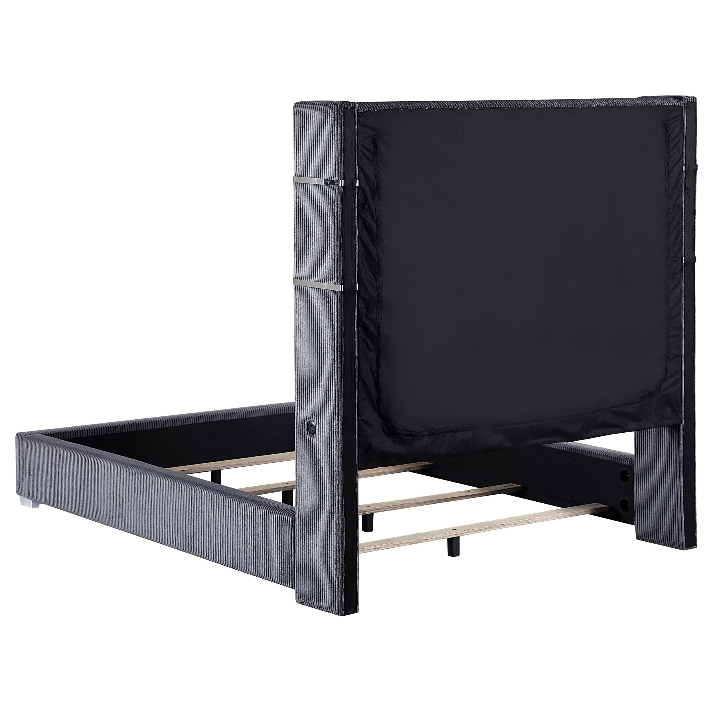 Tisdall Wingback Bed with Flame Visualizer - Ideal Furniture (Fresno,CA)