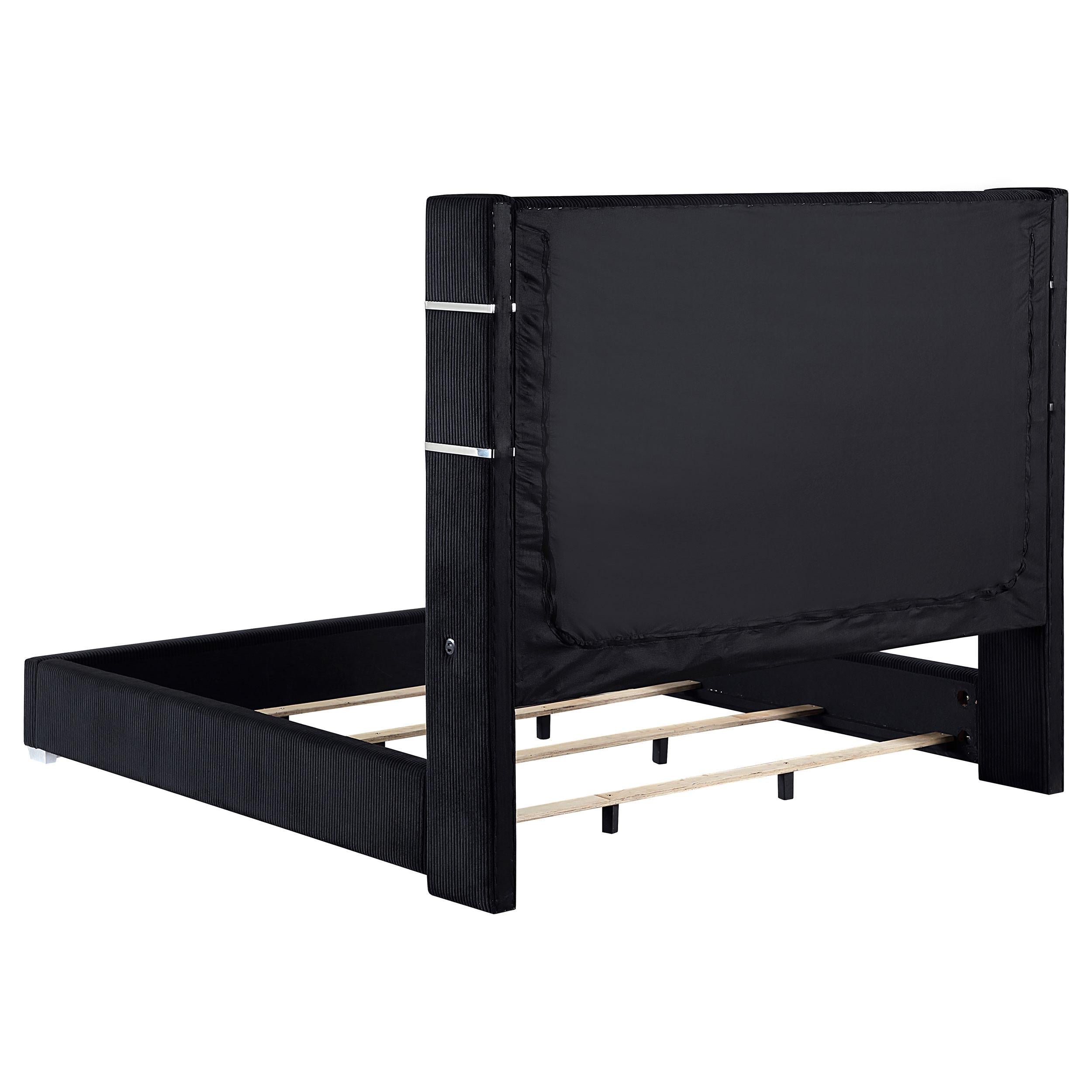 Tisdall Wingback Bed with Flame Visualizer - Ideal Furniture (Fresno,CA)