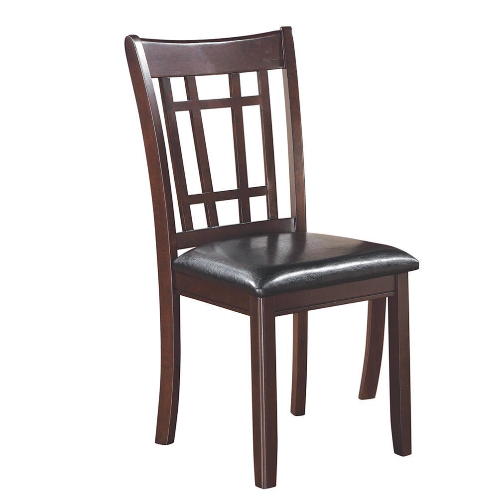 Lavon Padded Dining Side Chairs Espresso and Black (Set of 2) - Ideal Furniture (Fresno,CA)