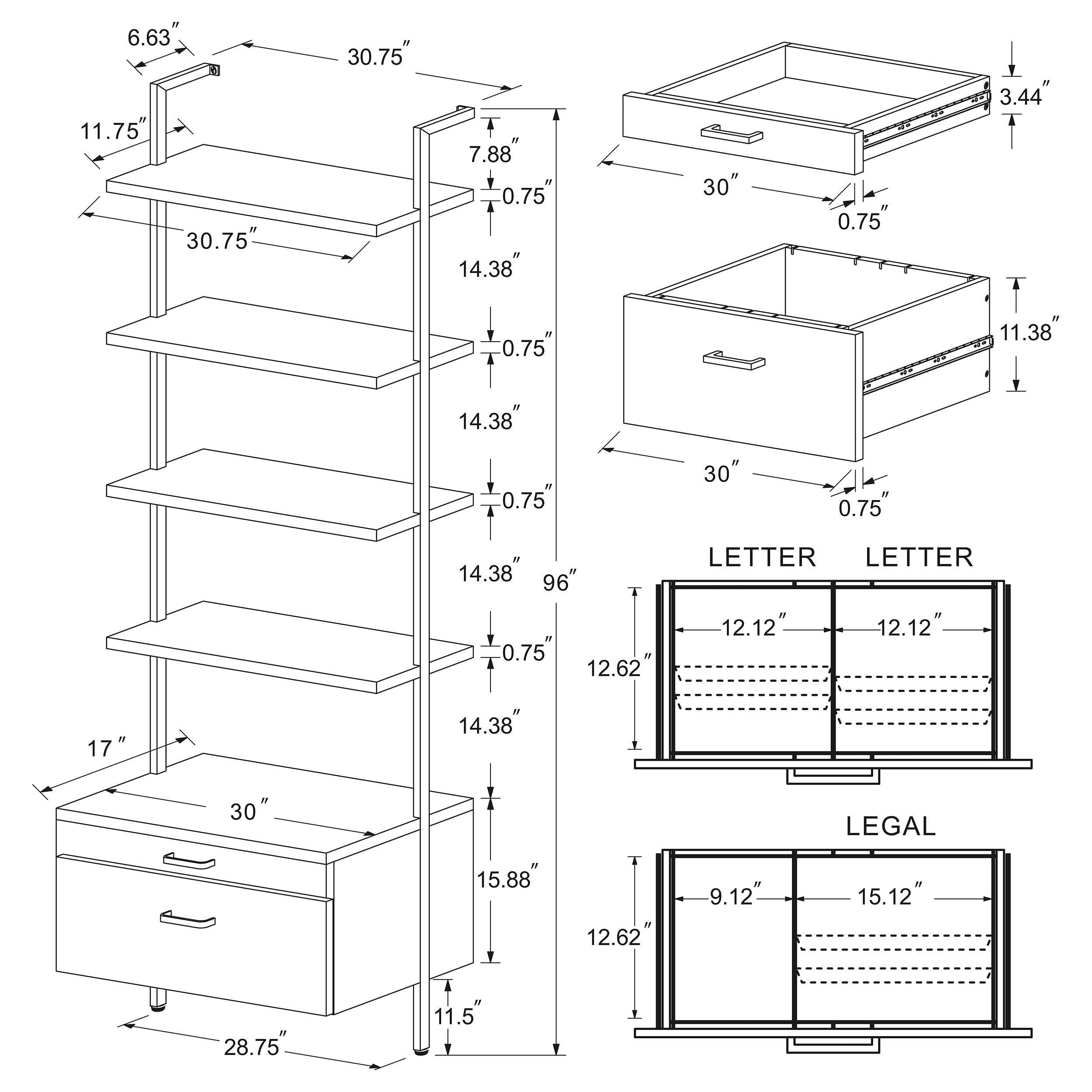 Owens Wall Shelf Set - Ideal Furniture (Fresno,CA)