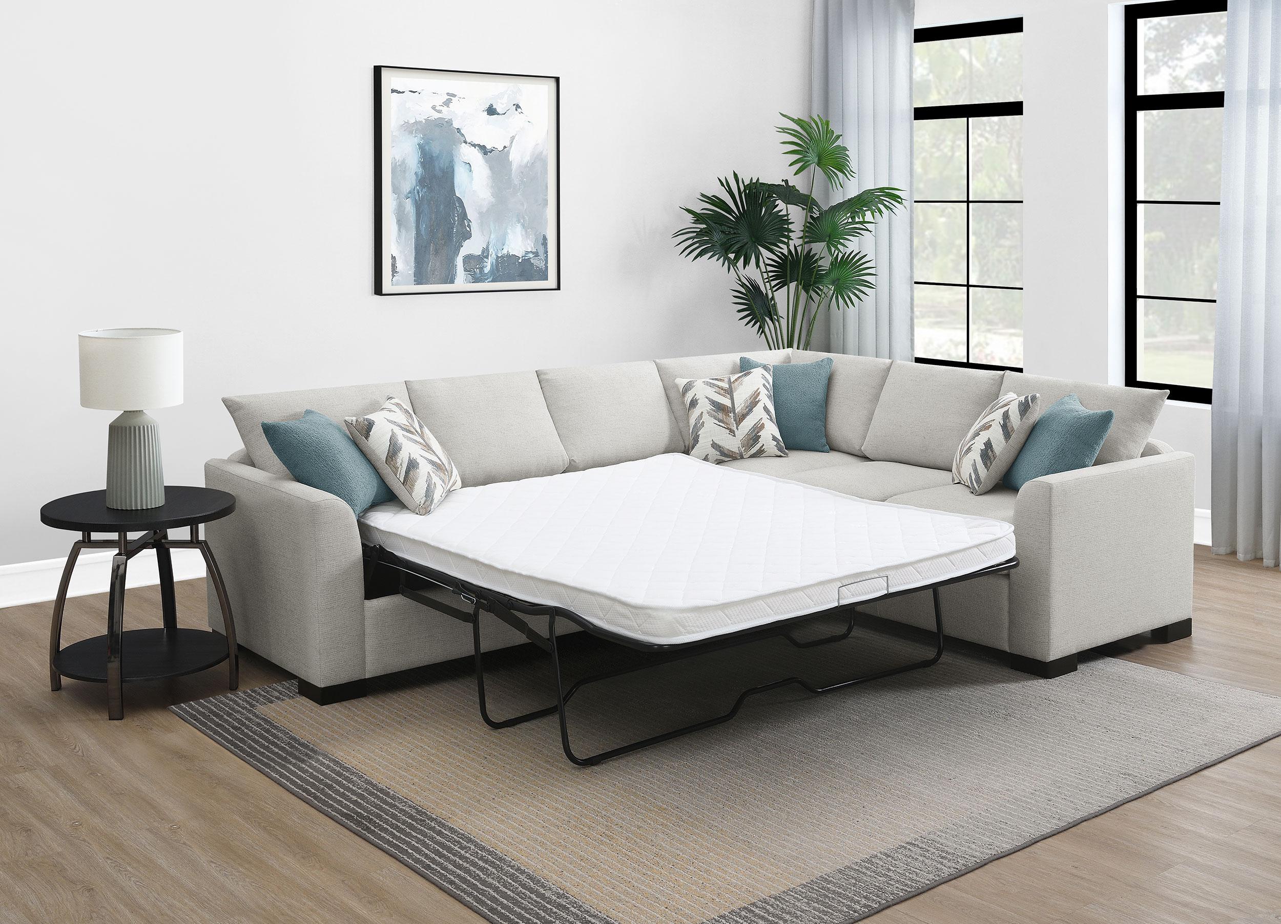 Ashford Fold-Out Sleeper Sectional Sofa - Ideal Furniture (Fresno,CA)