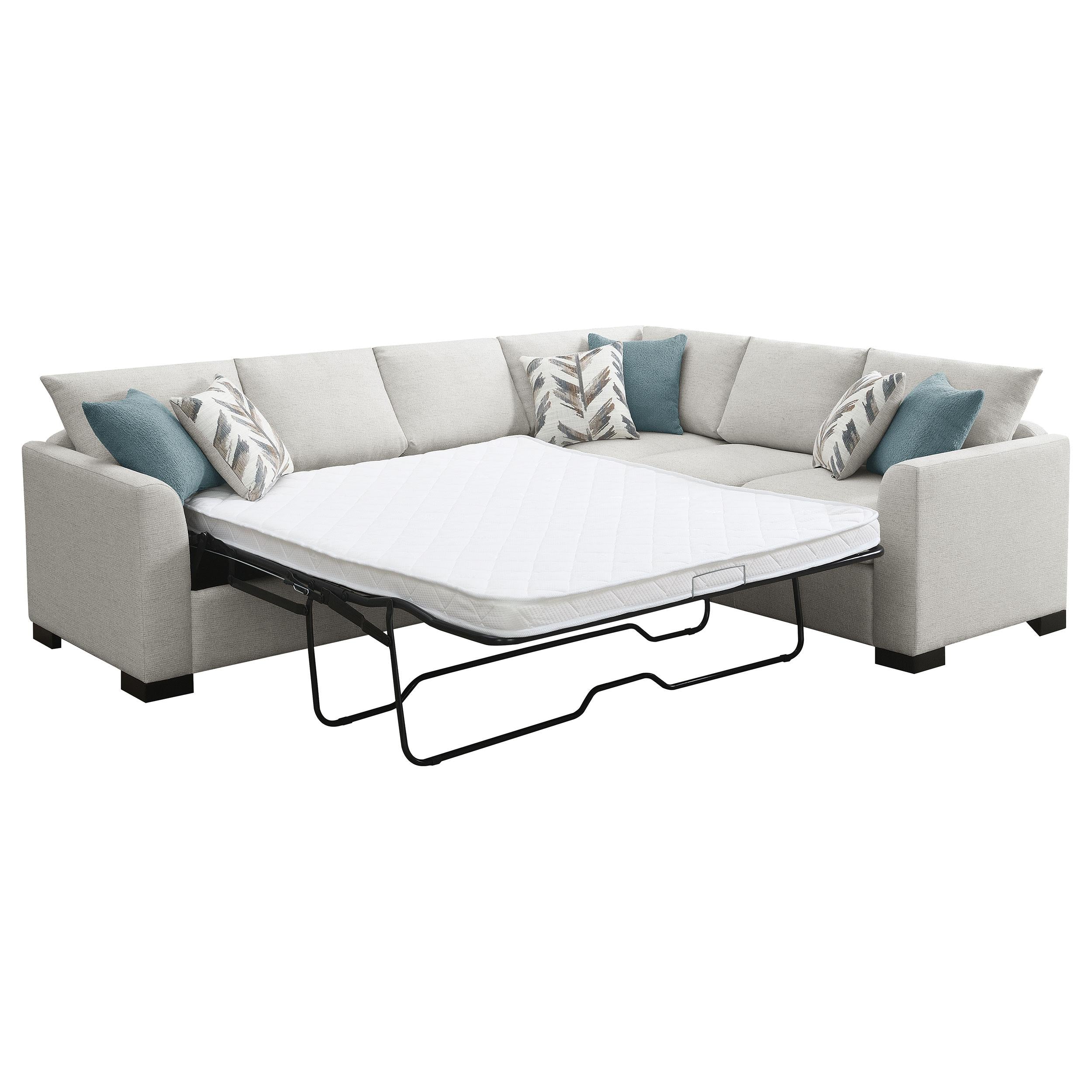 Ashford Fold-Out Sleeper Sectional Sofa - Ideal Furniture (Fresno,CA)