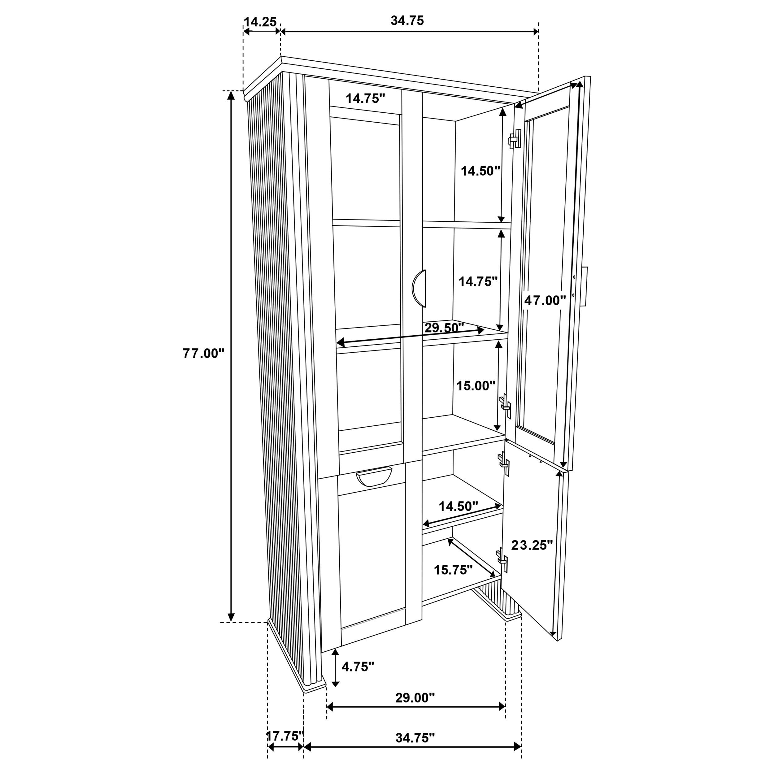 Adina Display Cabinet - Ideal Furniture (Fresno,CA)