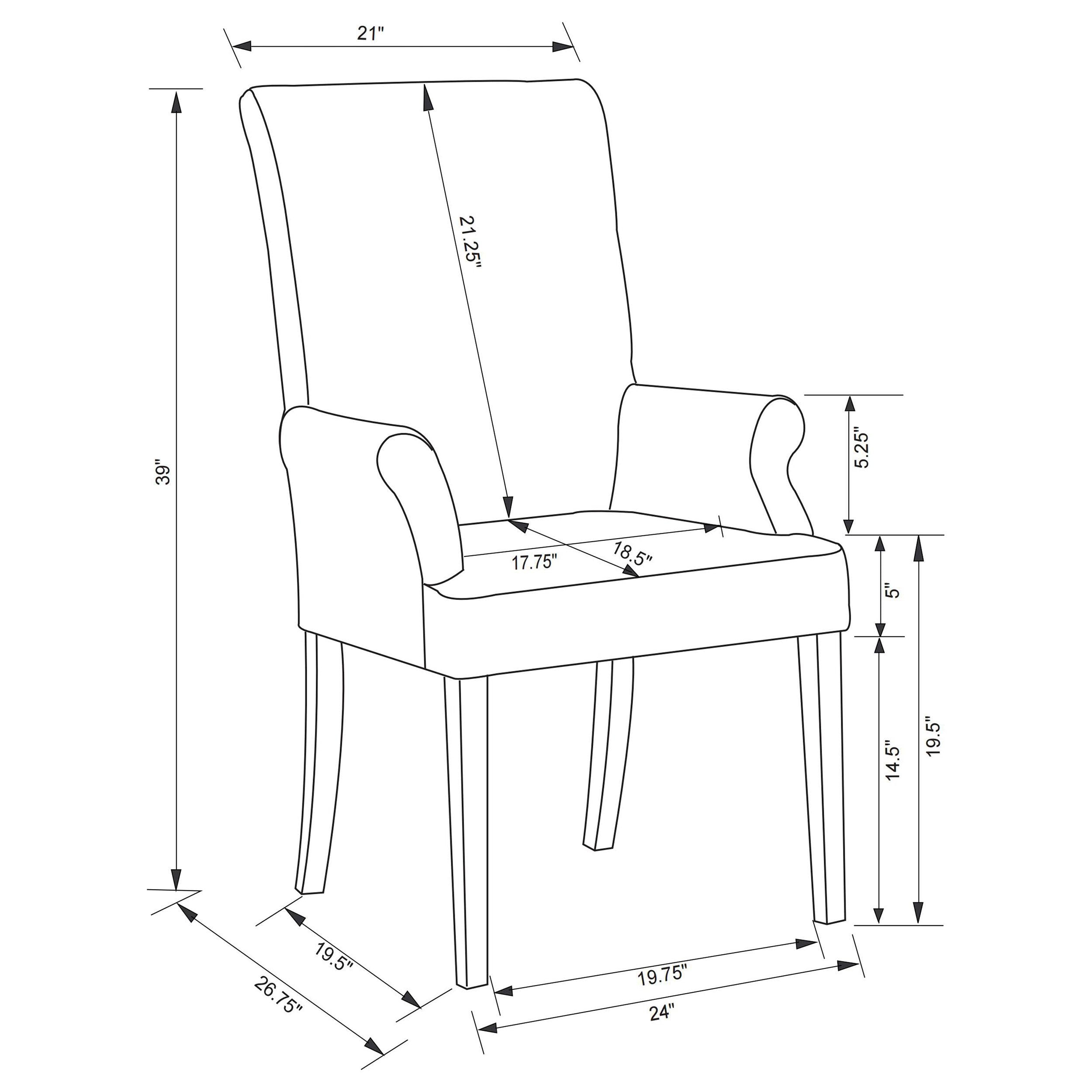 Herran Dining Arm Chair - Ideal Furniture (Fresno,CA)