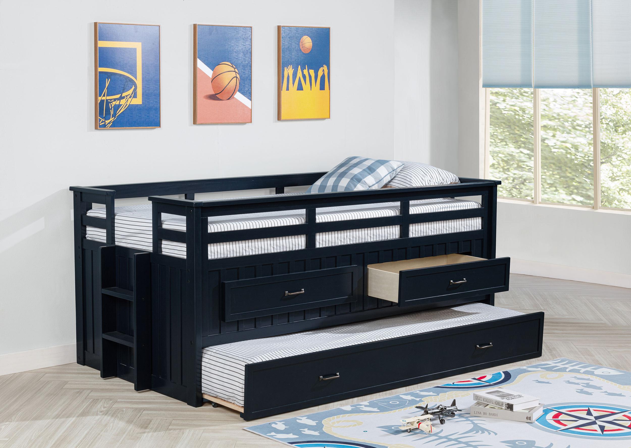 Carlsbad Captains Bed with Trundle - Ideal Furniture (Fresno,CA)