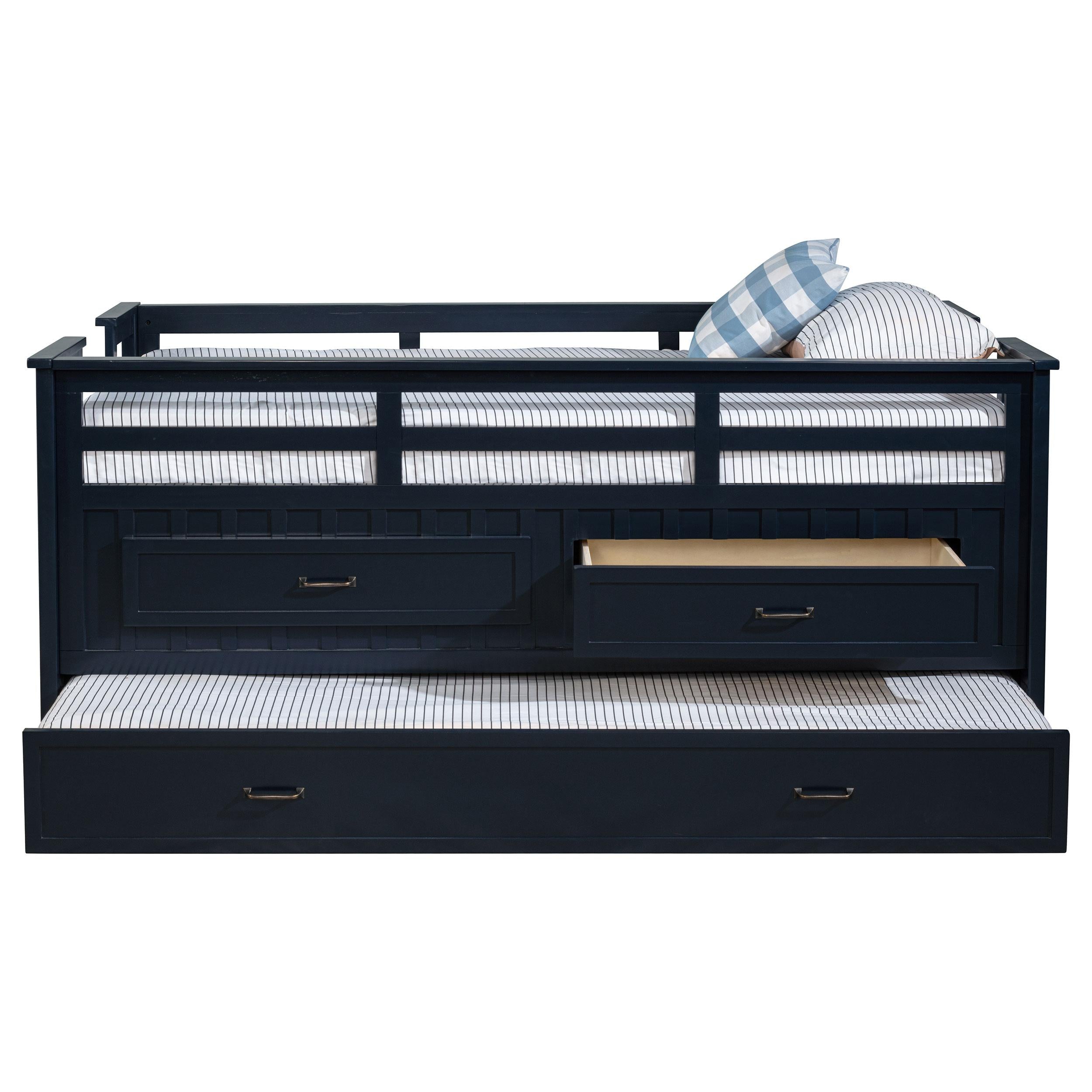 Carlsbad Captains Bed with Trundle - Ideal Furniture (Fresno,CA)