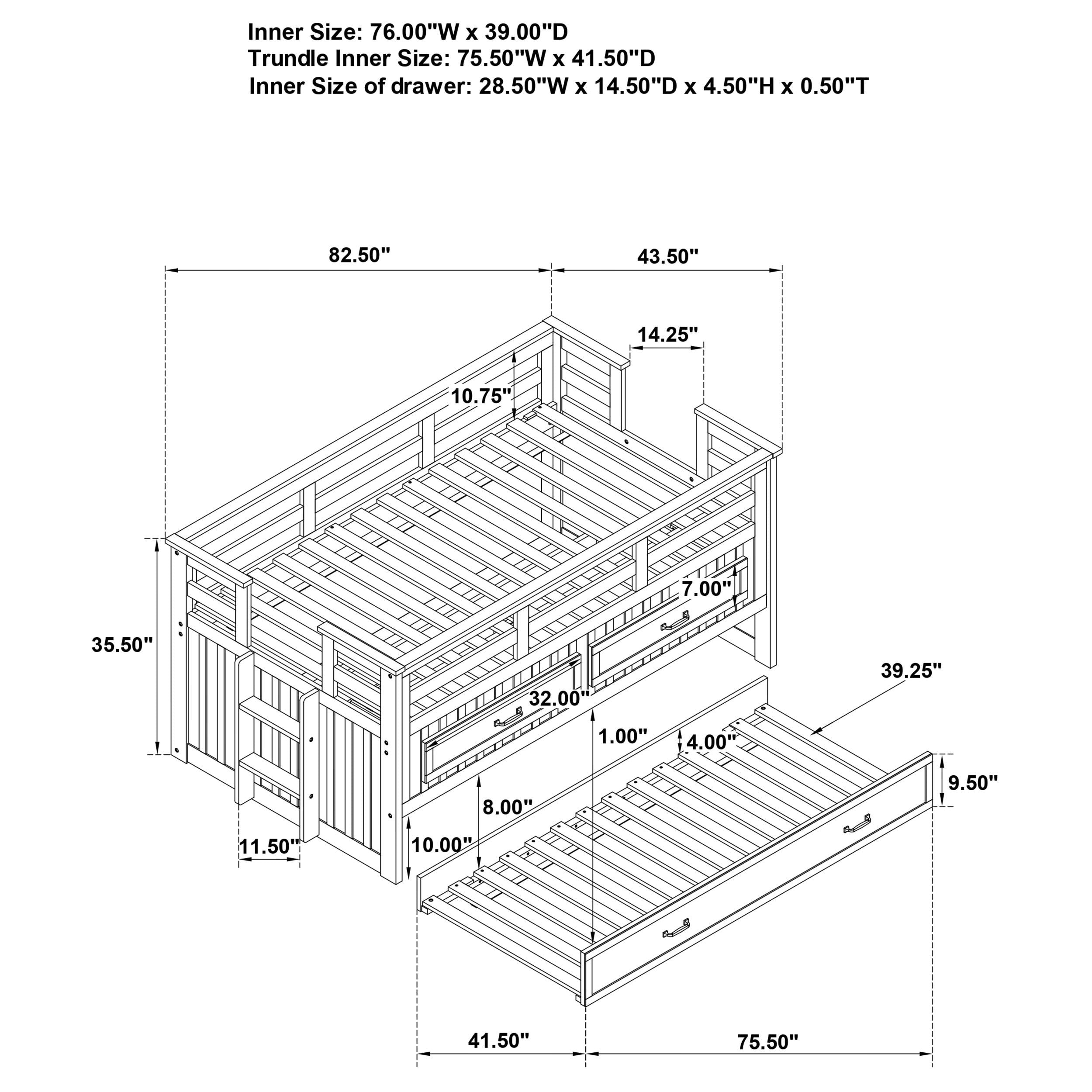 Carlsbad Captains Bed with Trundle - Ideal Furniture (Fresno,CA)
