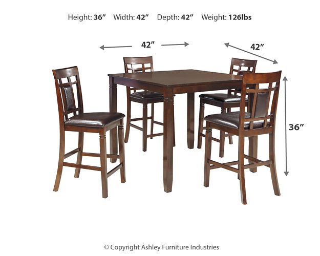 Bennox Counter Height Dining Table and Bar Stools (Set of 5) - Ideal Furniture (Fresno,CA)