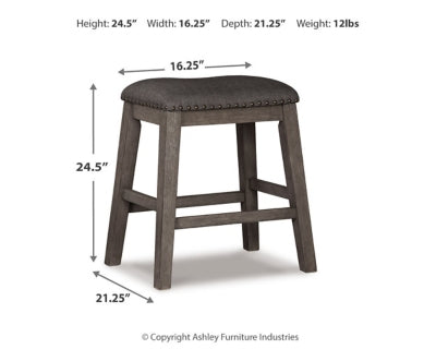 Caitbrook Counter Height Upholstered Bar Stool - Ideal Furniture (Fresno,CA)