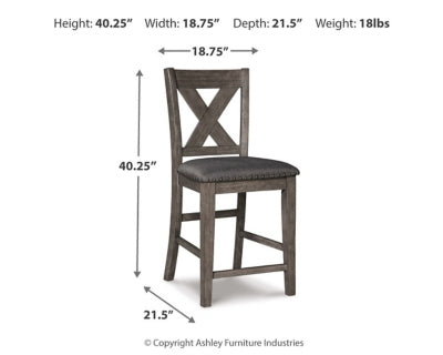 Caitbrook Counter Height Upholstered Bar Stool - Ideal Furniture (Fresno,CA)