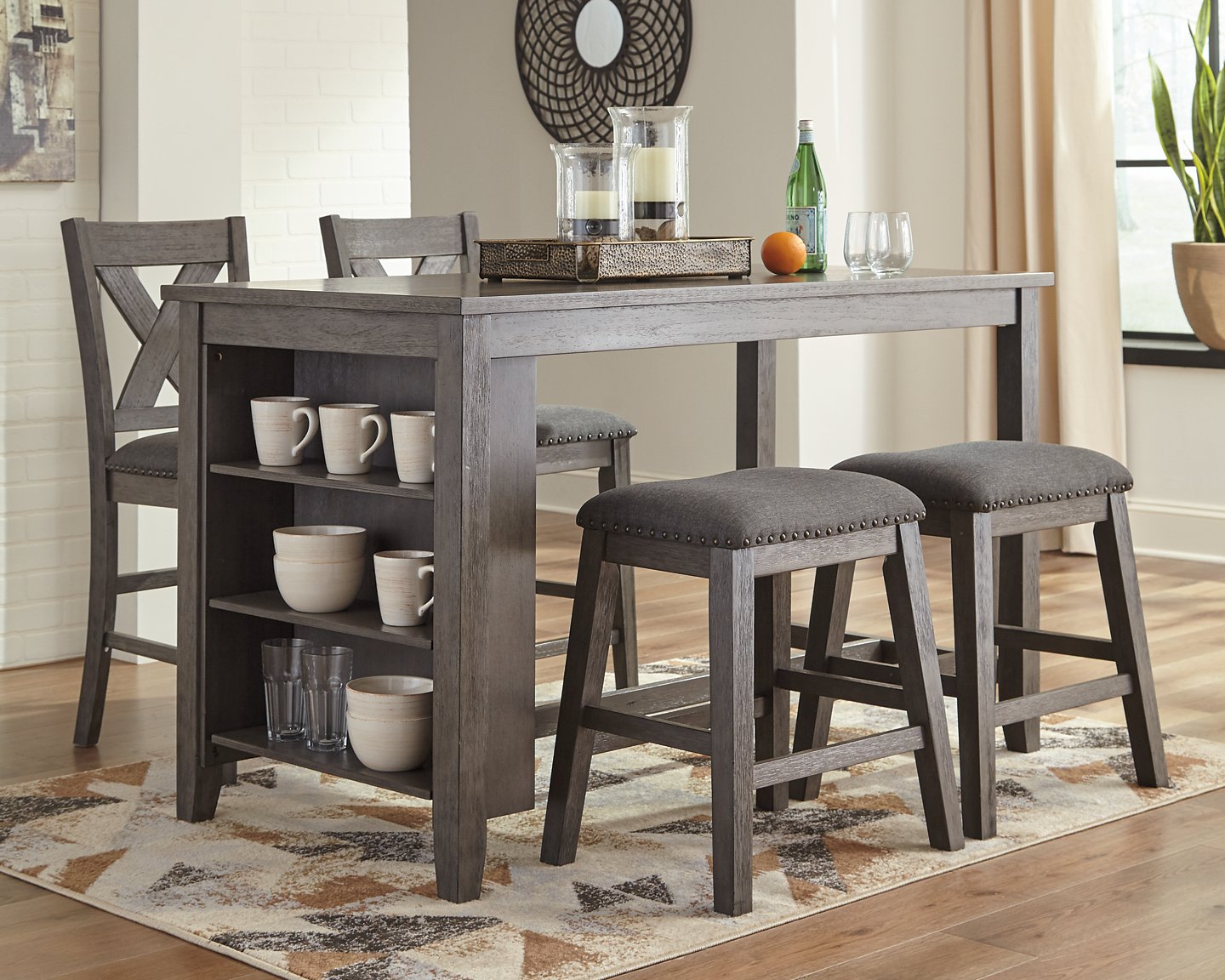 Caitbrook Counter Height Dining Set - Ideal Furniture (Fresno,CA)