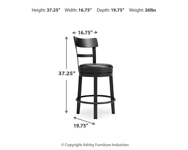 Valebeck Counter Height Bar Stool - Ideal Furniture (Fresno,CA)
