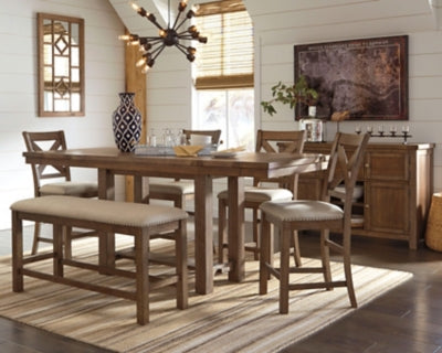 Moriville Counter Height Dining Set - Ideal Furniture (Fresno,CA)