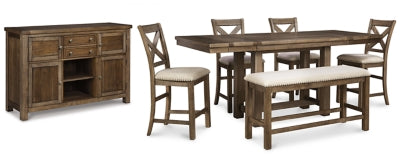 Moriville Counter Height Dining Set - Ideal Furniture (Fresno,CA)
