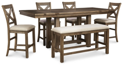 Moriville Counter Height Dining Set - Ideal Furniture (Fresno,CA)