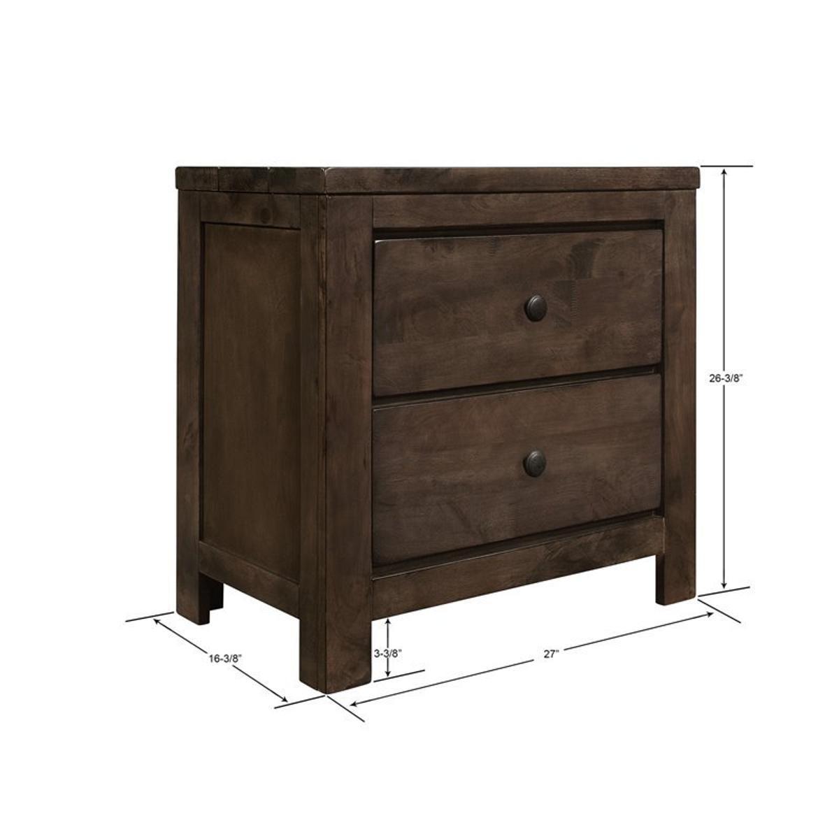 Emerald Home Ashton Hills Nightstand in Classic Gray/Brown - Ideal Furniture (Fresno,CA)