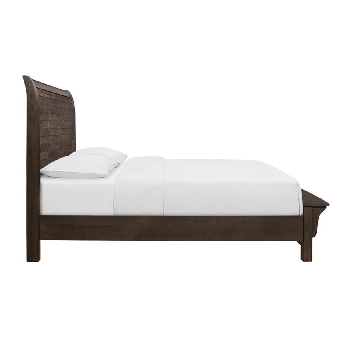 Emerald Home Ashton Hills Queen Sleigh Bed in Classic Gray/Brown - Ideal Furniture (Fresno,CA)