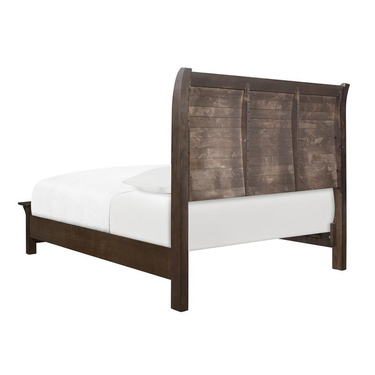 Emerald Home Ashton Hills Queen Sleigh Bed in Classic Gray/Brown - Ideal Furniture (Fresno,CA)