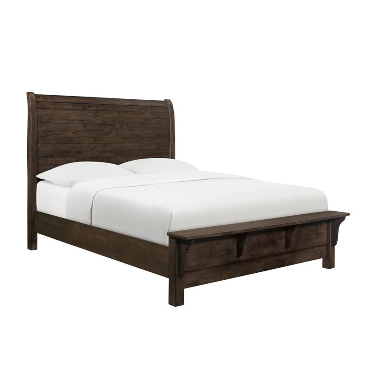 Emerald Home Ashton Hills King Sleigh Bed in Classic Gray/Brown - Ideal Furniture (Fresno,CA)