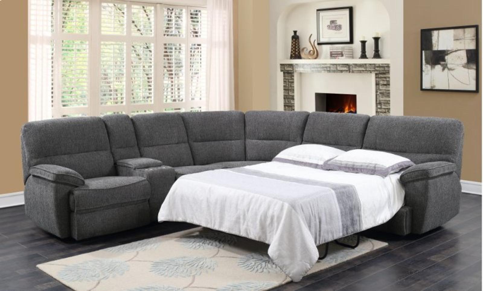 Emerald Home Aurora Sectional Set in Platinum - Ideal Furniture (Fresno,CA)