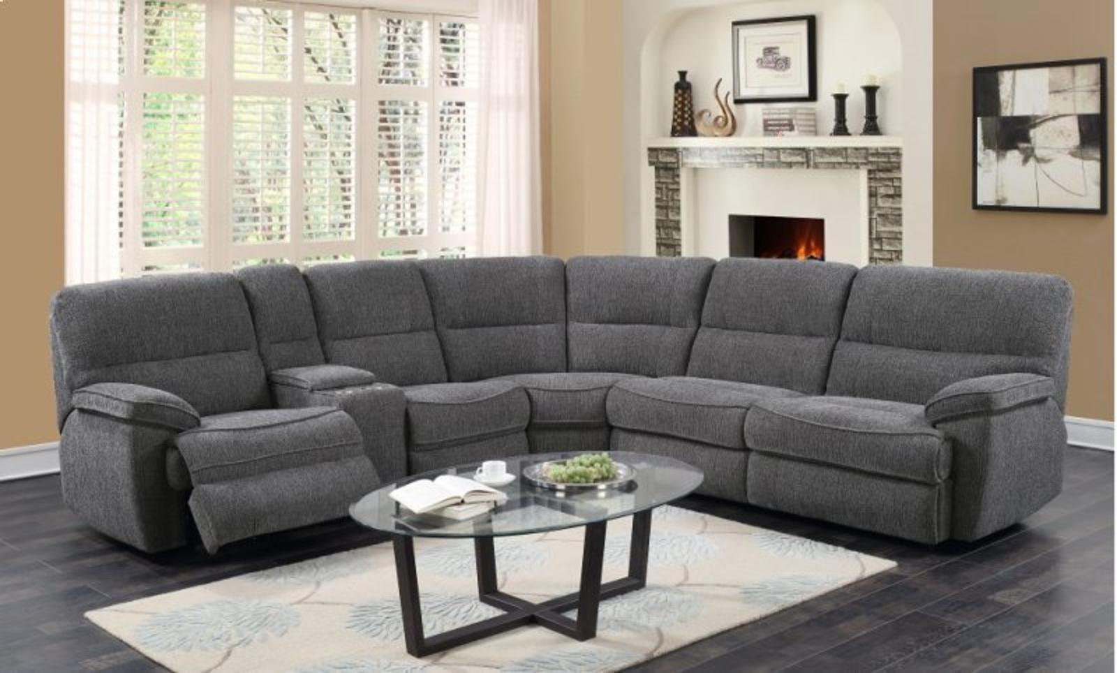 Emerald Home Aurora Sectional Set in Platinum