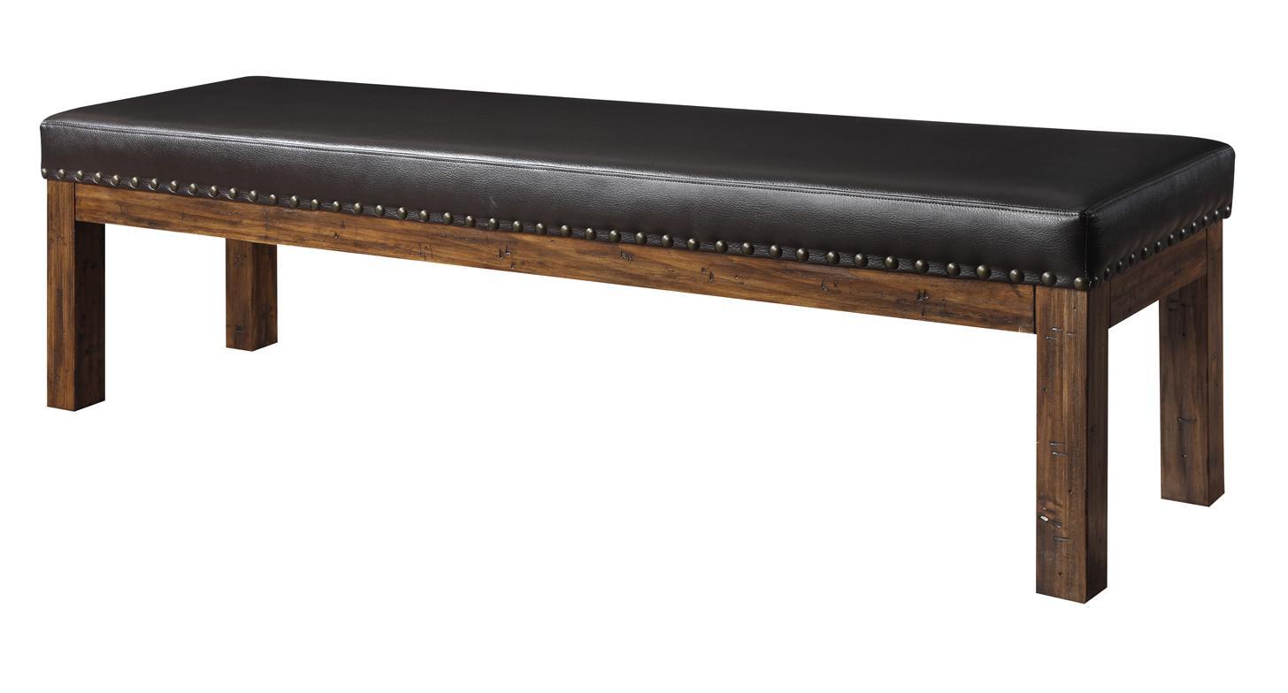 Emerald Home Chambers Creek Bench in Distressed Brown - Ideal Furniture (Fresno,CA)